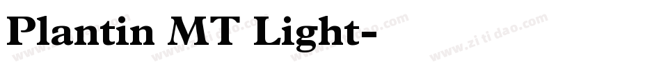Plantin MT Light字体转换